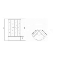 Душевая кабина Timo Eco TE-0790 P, 90 x 90 см, стекла матовые
