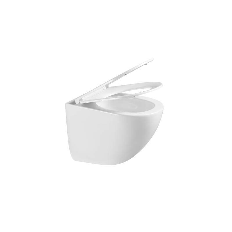 Подвесной унитаз Terminus Аврора, 01W49x36W, безободковый, крышка-сиденье микролифт, белый