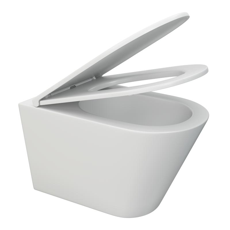 Подвесной унитаз Terminus Классик, 02W54x36W, безободковый, крышка-сиденье микролифт, белый