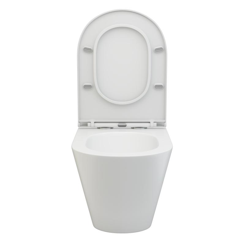 Подвесной унитаз Terminus Классик, 02W54x36W, безободковый, крышка-сиденье микролифт, белый