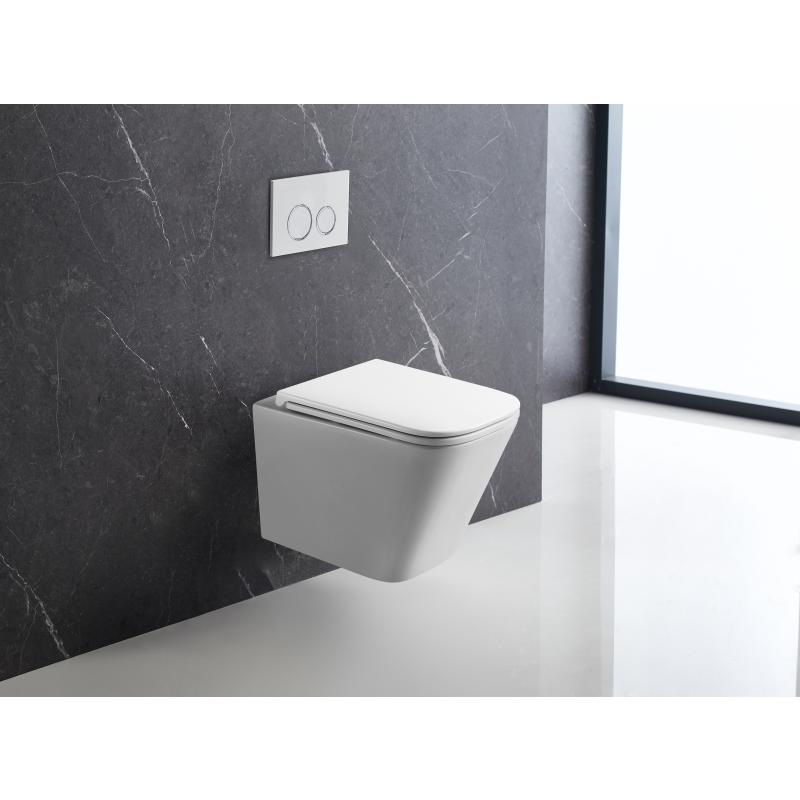 Подвесной унитаз Terminus Ватикан, 03W49x34W, безободковый, крышка-сиденье микролифт, белый