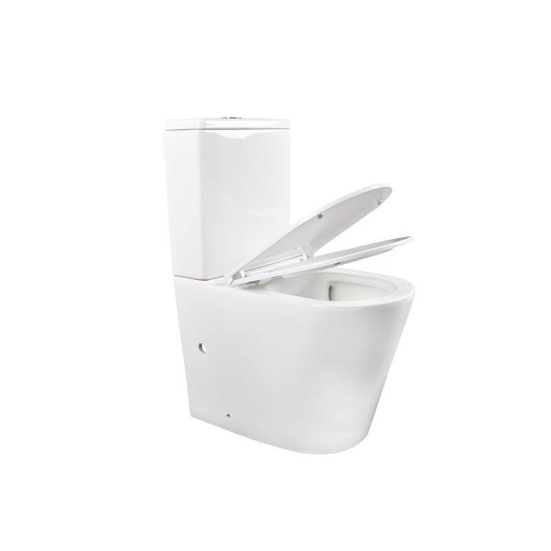 Унитаз-компакт Terminus Аврора, 11F62x39W, безободковый, крышка-сиденье микролифт, белый