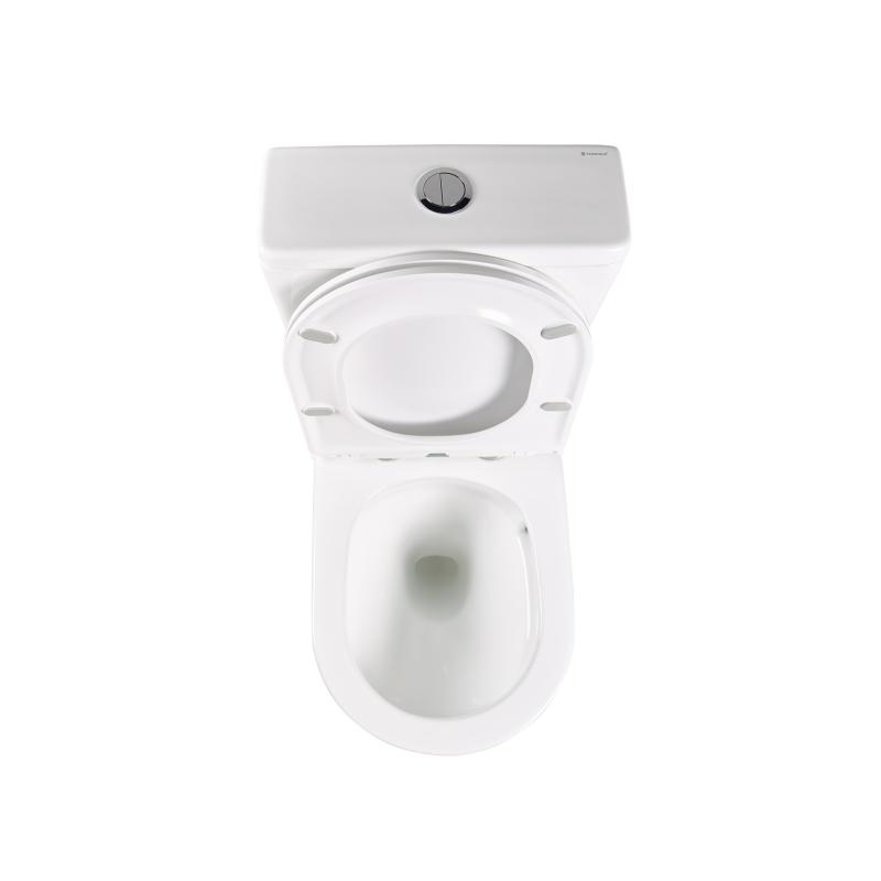 Унитаз-компакт Terminus Аврора, 11F62x39W, безободковый, крышка-сиденье микролифт, белый