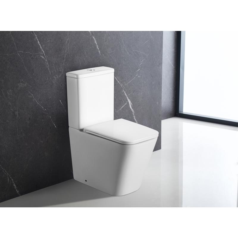 Унитаз-компакт Terminus Ватикан, 12F61x36W, безободковый, крышка-сиденье микролифт, белый