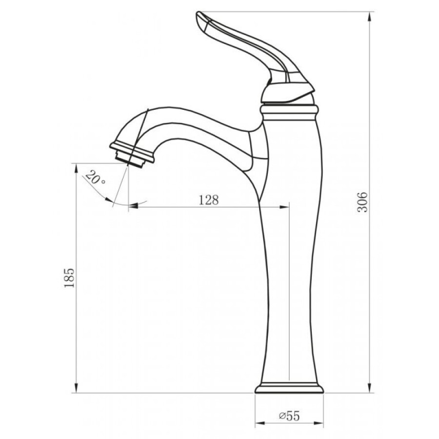Смеситель для раковины BelBagno Tiffani TIF-LMC-CRM
