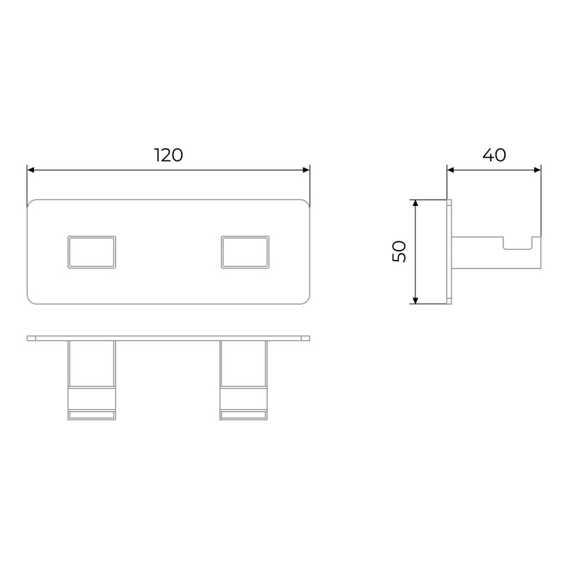Двойной крючок Timo Selene 10014/00 Хром