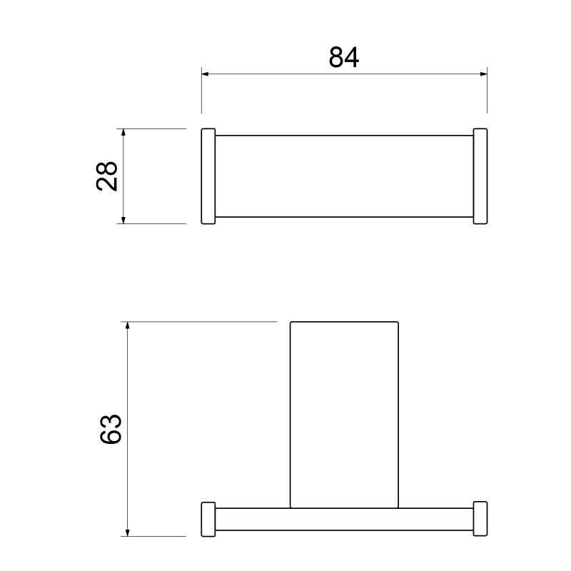 Двойной крючок Timo Torne 43012/00 Хром