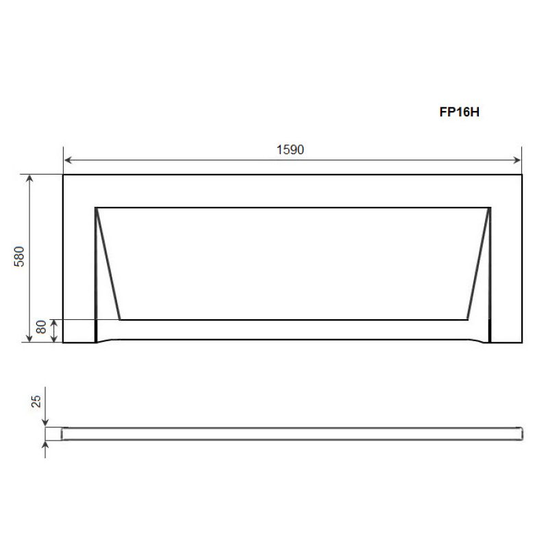 Экран Timo FP16H 159x58