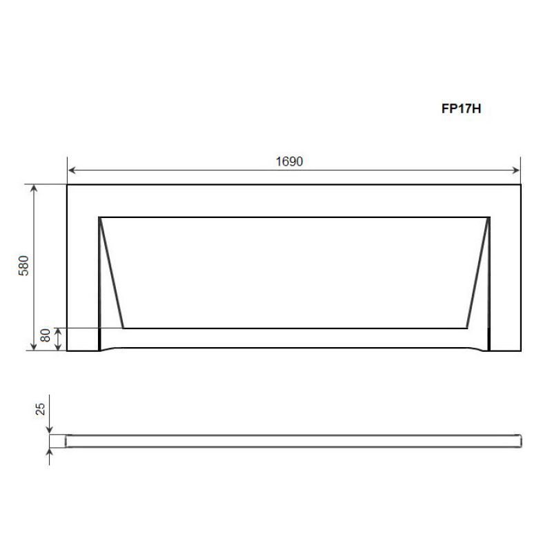 Экран Timo FP17H 169x58