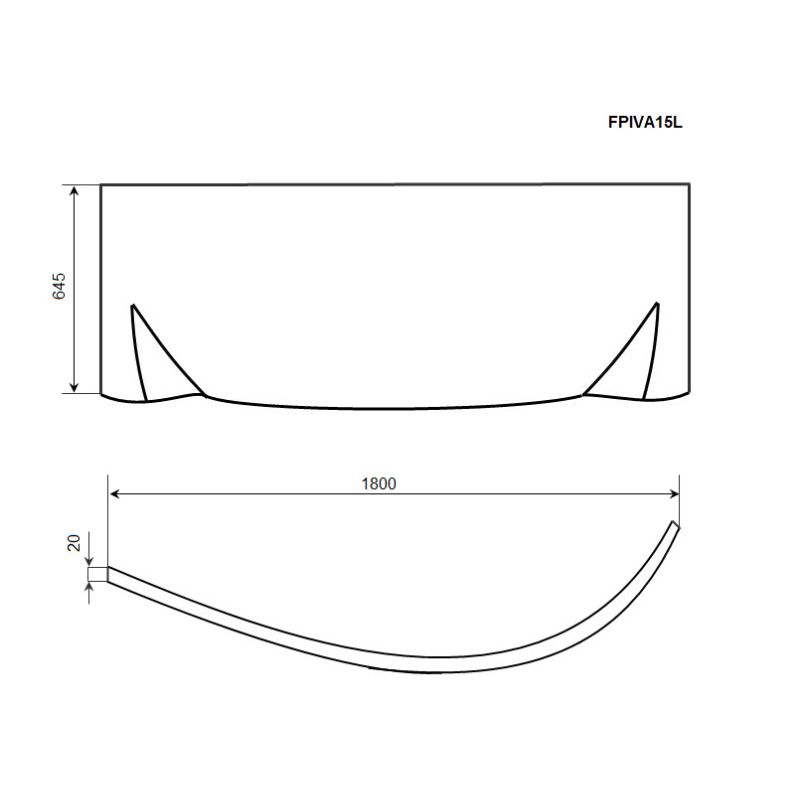 Экран Timo FPIVA15 L 180x64.5