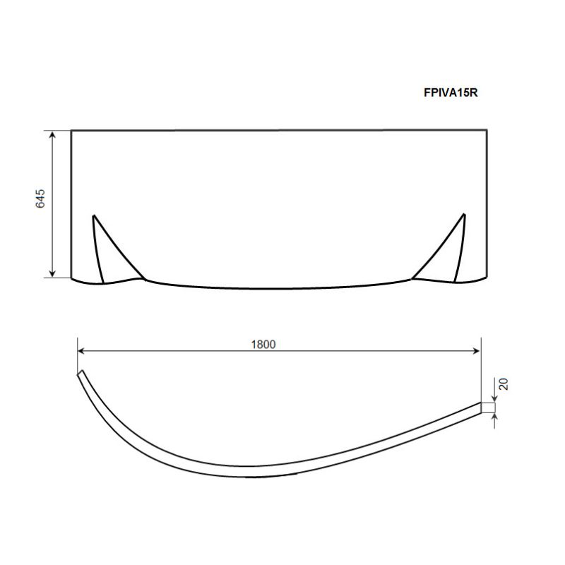 Экран Timo FPIVA15 R 180x64.5
