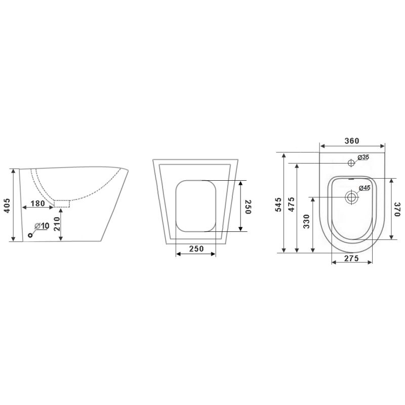 Биде Timo Inari TK-502 Белое