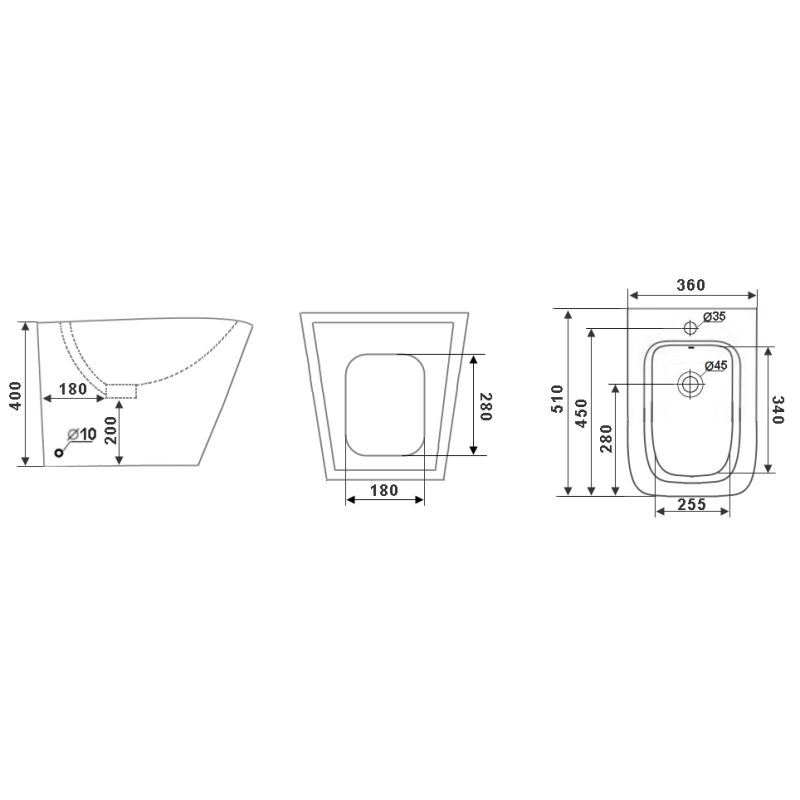 Биде Timo Soli TK-302 Белое