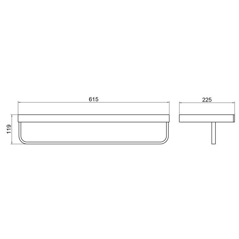 Полка для полотенец Timo Petruma 15258/03 Черная матовая