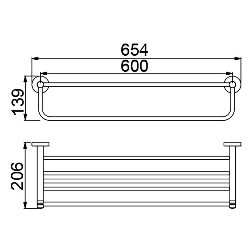 Полка для полотенец Timo Saona 13058/17 Золото матовое