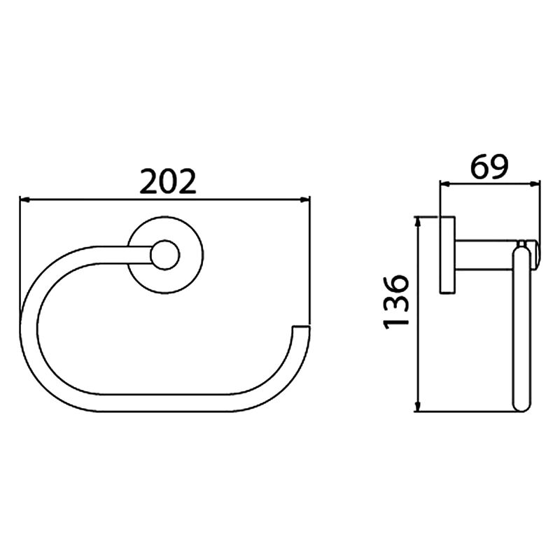 Полотенцедержатель Timo Saona 13050/17 Золото матовое
