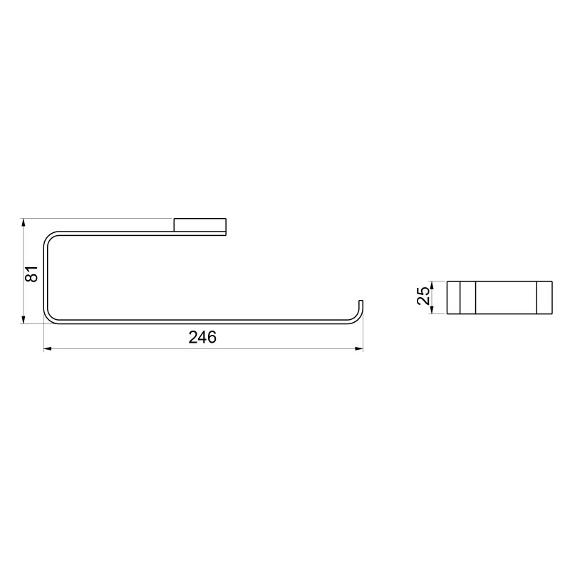 Полотенцедержатель Timo Selene 14057/03 Черный матовый