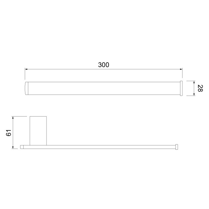 Полотенцедержатель Timo Torne 43050/17 Золото матовое