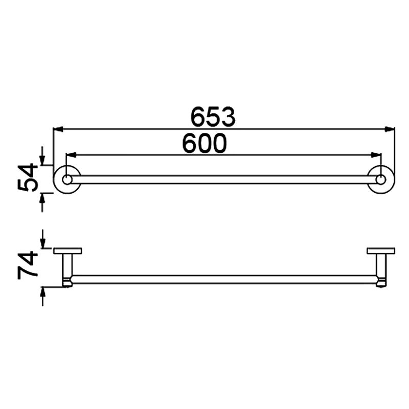 Полотенцедержатель Timo Saona 13053/17 Золото матовое