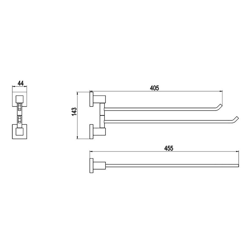 Полотенцедержатель Timo Selene 10059/00 поворотный Хром