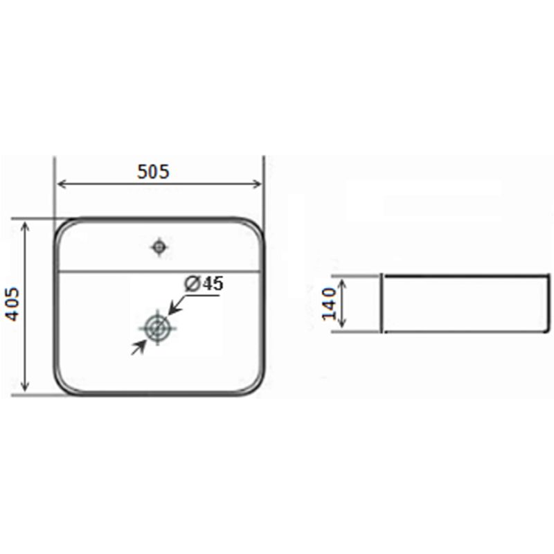Раковина Timo Inari 50 TK-505MB Черная матовая