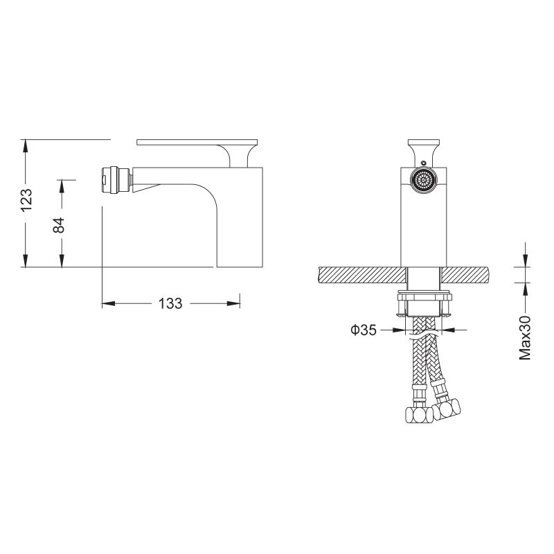 Смеситель для биде Timo Torne 4362/00F Хром