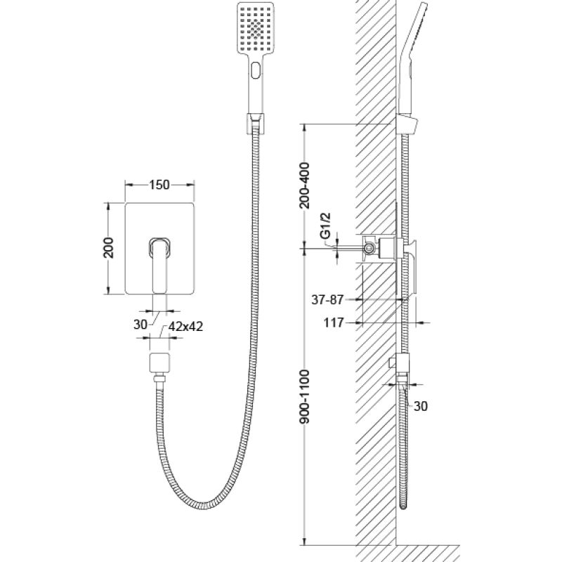 Смеситель для душа Timo Torne 4369/00SM Хром