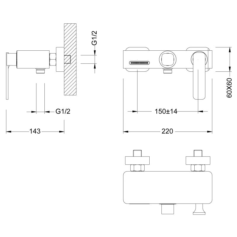 Смеситель для ванны Timo Torne 4314/03Y Черный