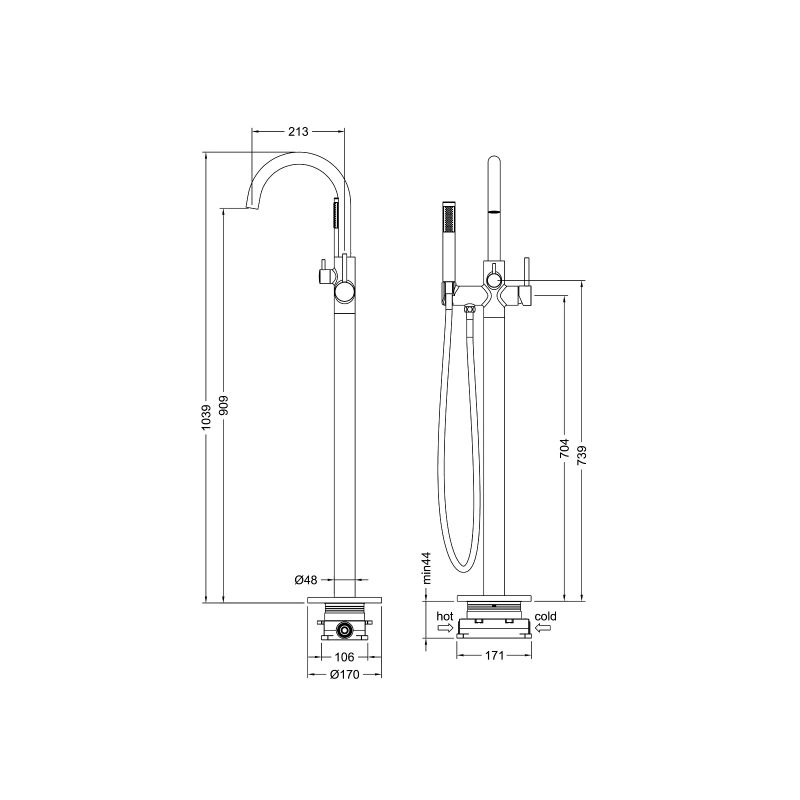 Смеситель для ванны Timo Saona 2310/03Y-CR Черный
