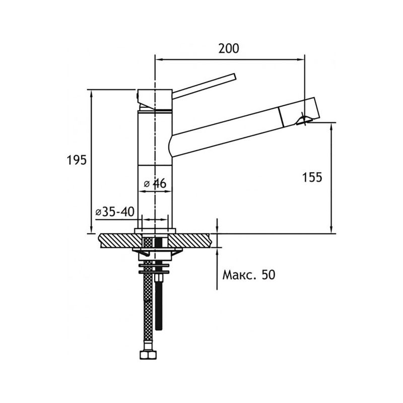 Смеситель для кухни Timo Saona 2303F Антик