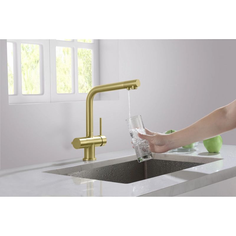 Смеситель для кухни Timo Saona 2396/17F Золото матовое