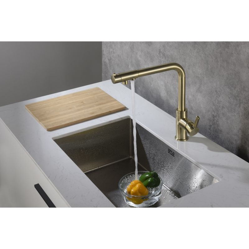 Смеситель для кухни Timo Hette 1026/17F Золото матовое