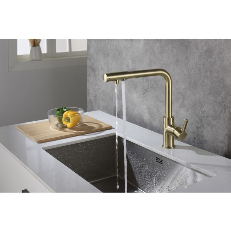 Смеситель для кухни Timo Hette 1026/17F Золото матовое