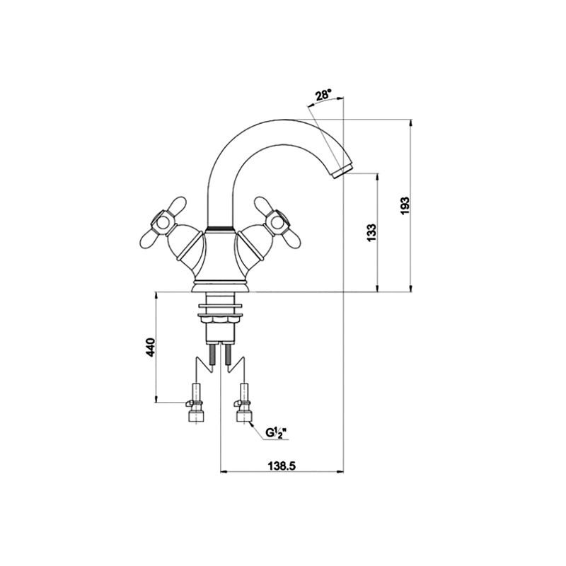 Смеситель для кухни Timo Ritz 0141FN Серебро