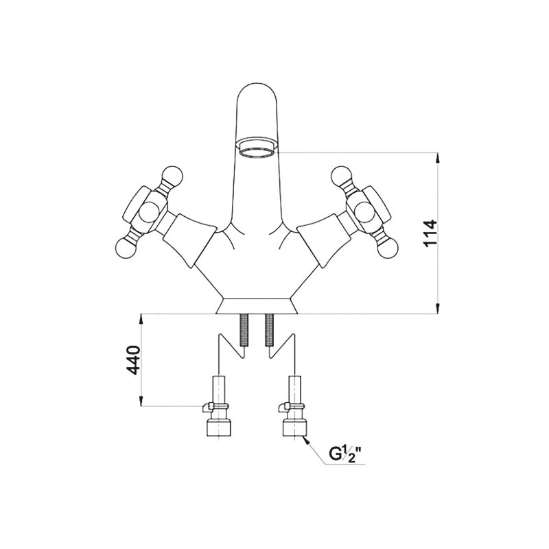 Смеситель для раковины Timo Nelson 1911F Серебро