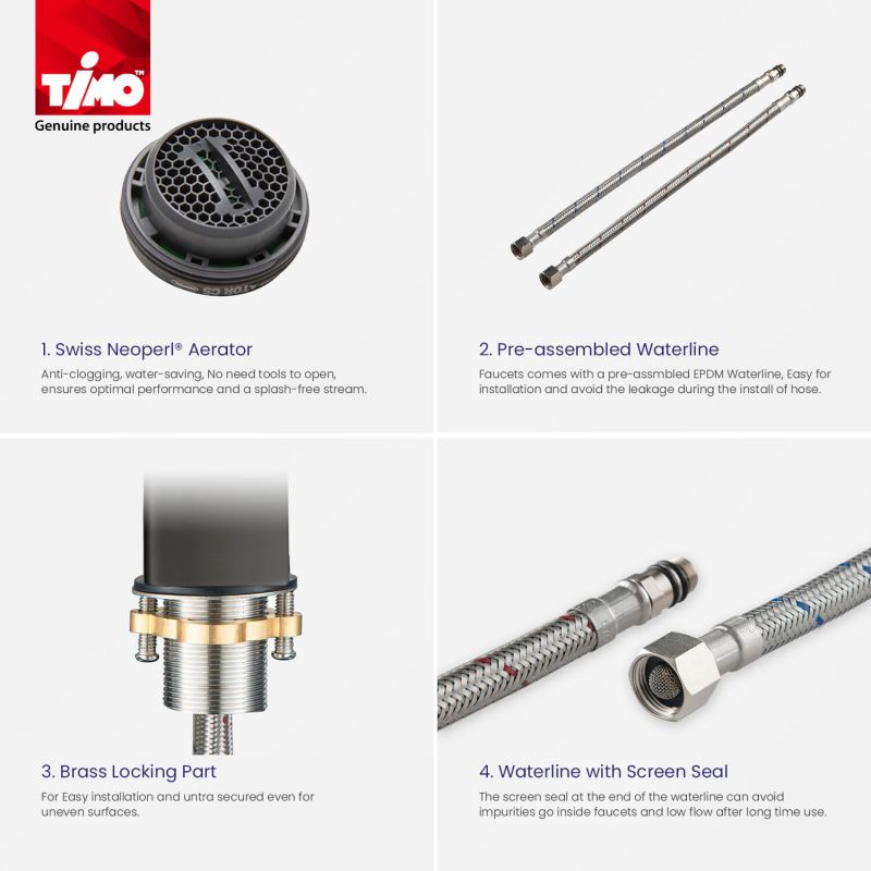 Смеситель для раковины Timo Briana 7161/03F Черный