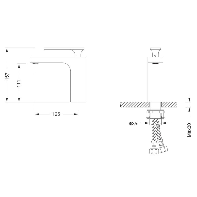 Смеситель для раковины Timo Torne 4361/17F Золото матовое