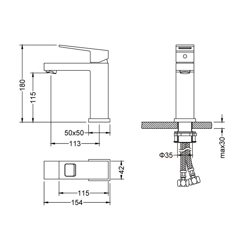 Смеситель для раковины Timo Briana 7161/17F Золото матовое