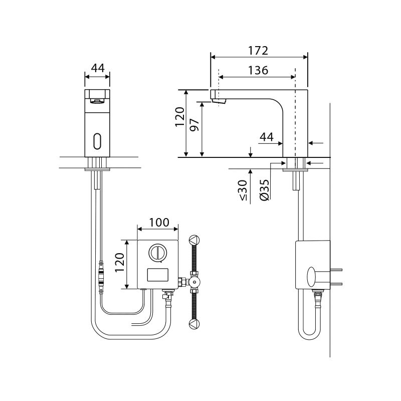 Смеситель для раковины Timo Torne 4313/03F Черный матовый
