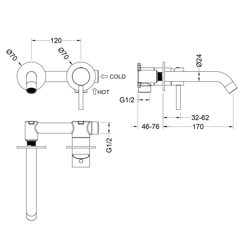 Смеситель для раковины Timo Saona 2372/18SM Черное золото