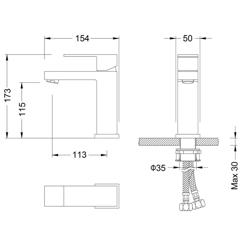 Смеситель для раковины Timo Selene 2061/16F Белый матовый