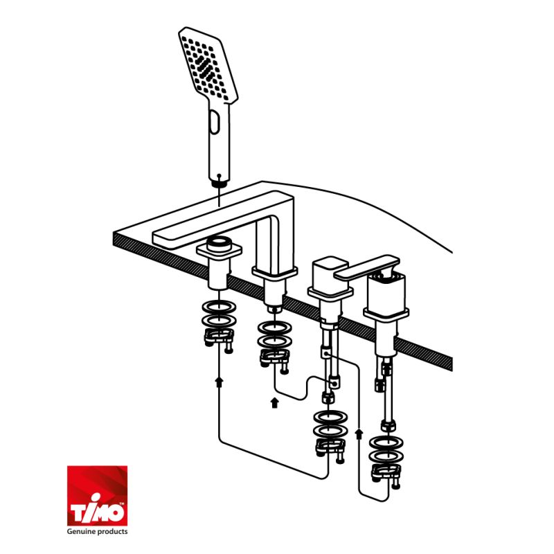 Смеситель на борт ванны Timo Torne 4330/00Y Хром