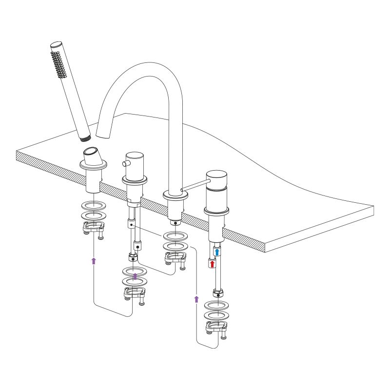 Смеситель для ванны врезной Saona 2320/00Y Хром