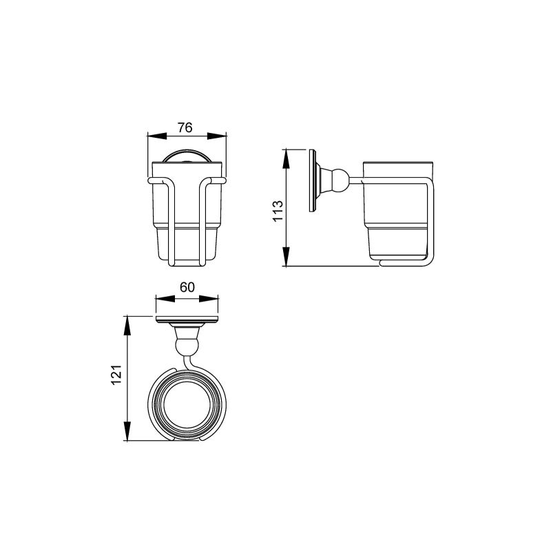 Стакан для зубных щеток Timo Nelson 160031/02 Антик