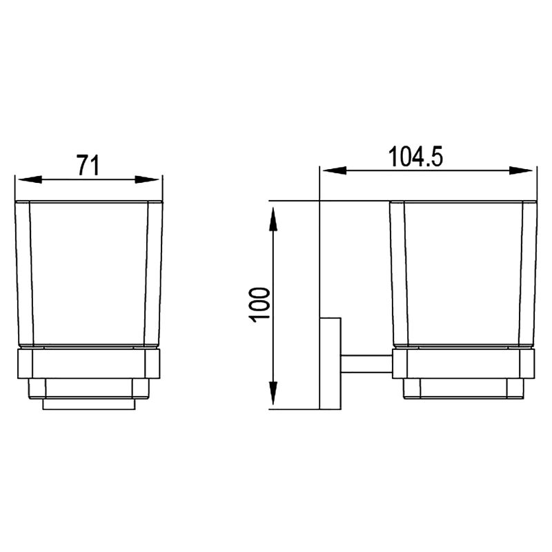 Стакан для зубных щеток Timo Selene 10033/00 Хром