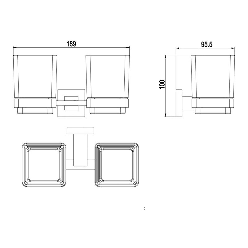 Стакан для зубных щеток Timo Selene 10034/00 Хром