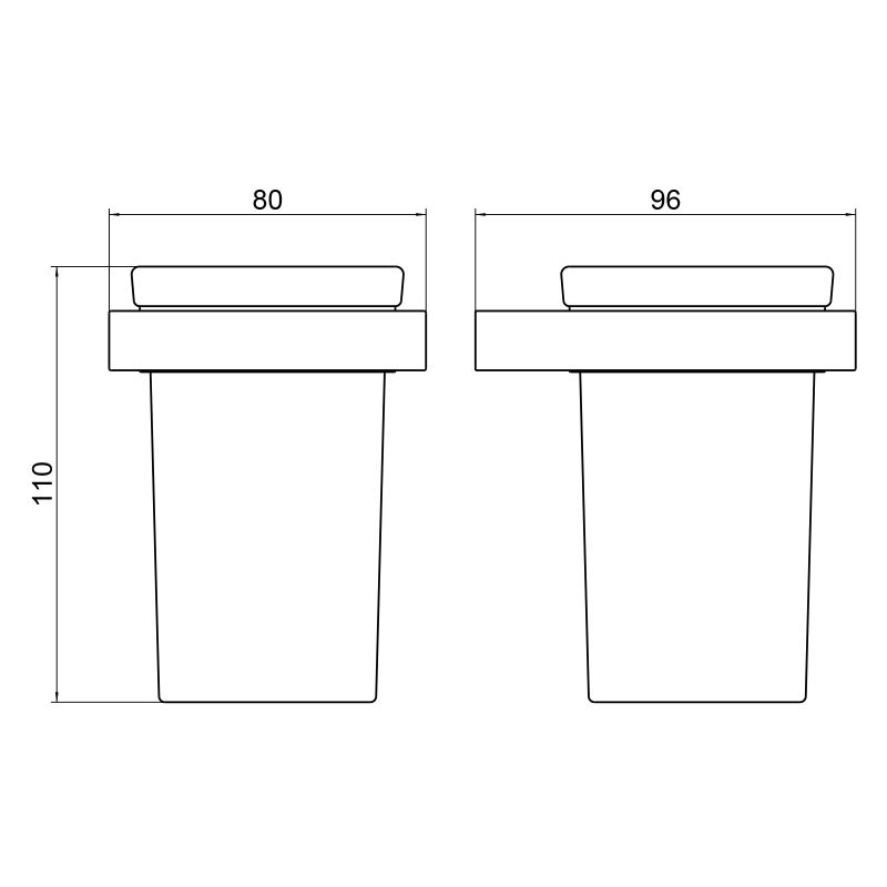 Стакан для зубных щеток Timo Petruma 15233/03 Черный матовый