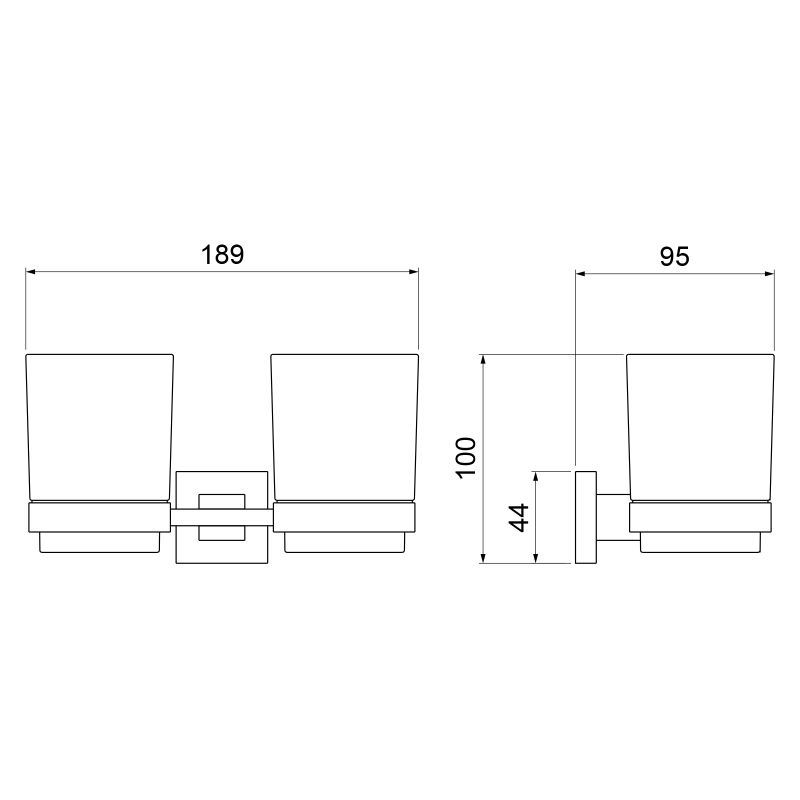 Стакан для зубных щеток Timo Selene 17034/17 двойной Золото матовое