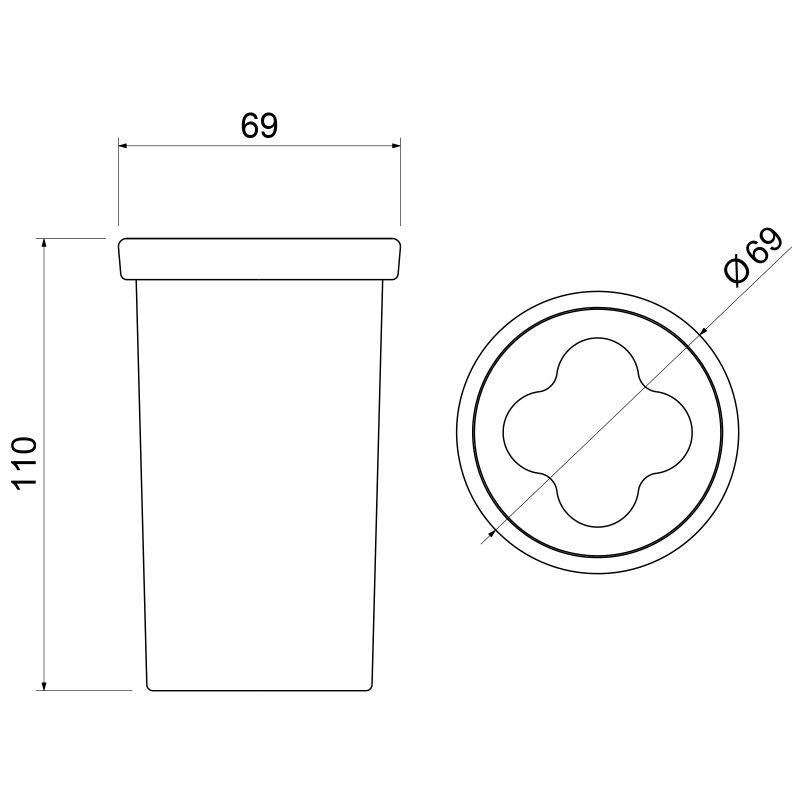 Стакан для зубных щеток Timo Saona 13233/17 Золото матовое
