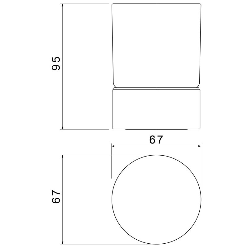 Стакан для зубных щеток Timo Saona 13231/03 Черный